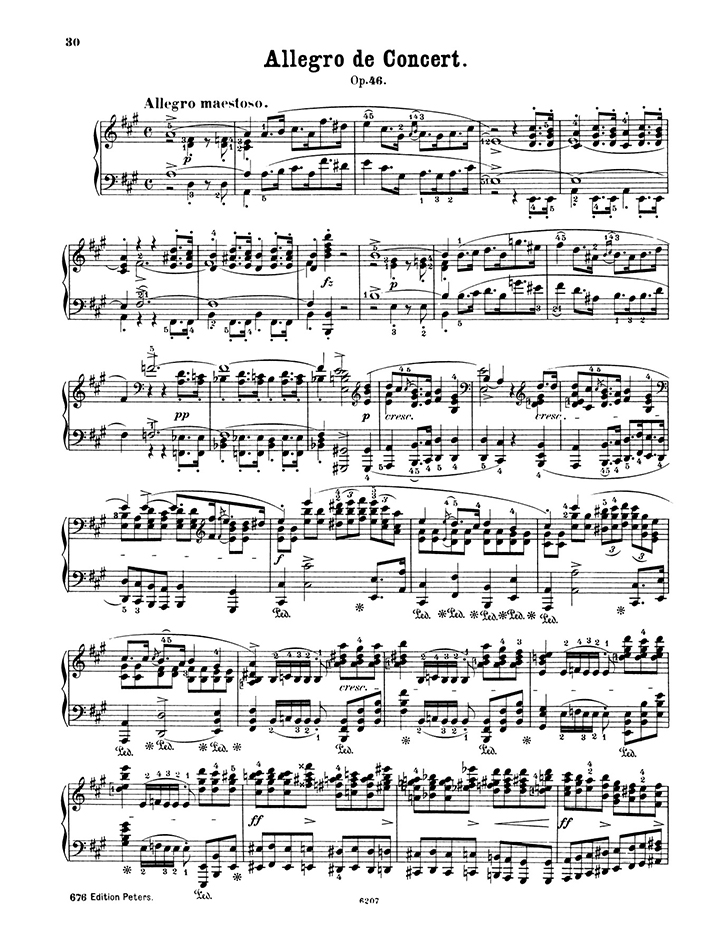 ショパン：演奏会用アレグロ Op.46 / ペータース サンプル