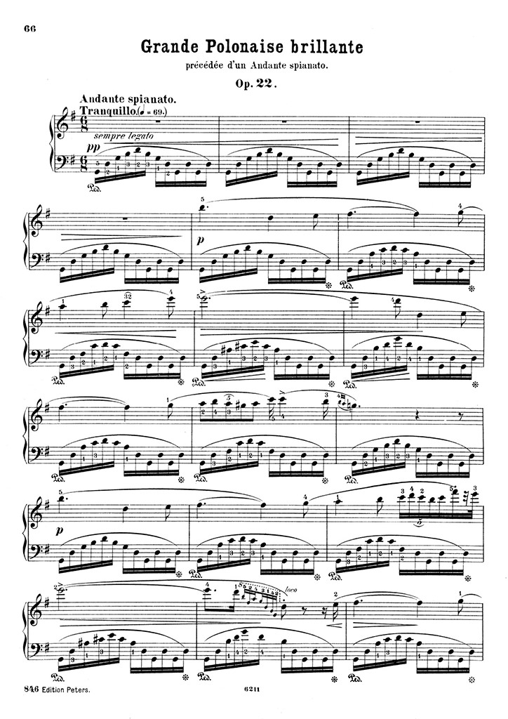 ショパン：アンダンテ・スピアナートと華麗なる大ポロネーズ Op.22 / ペータース サンプル