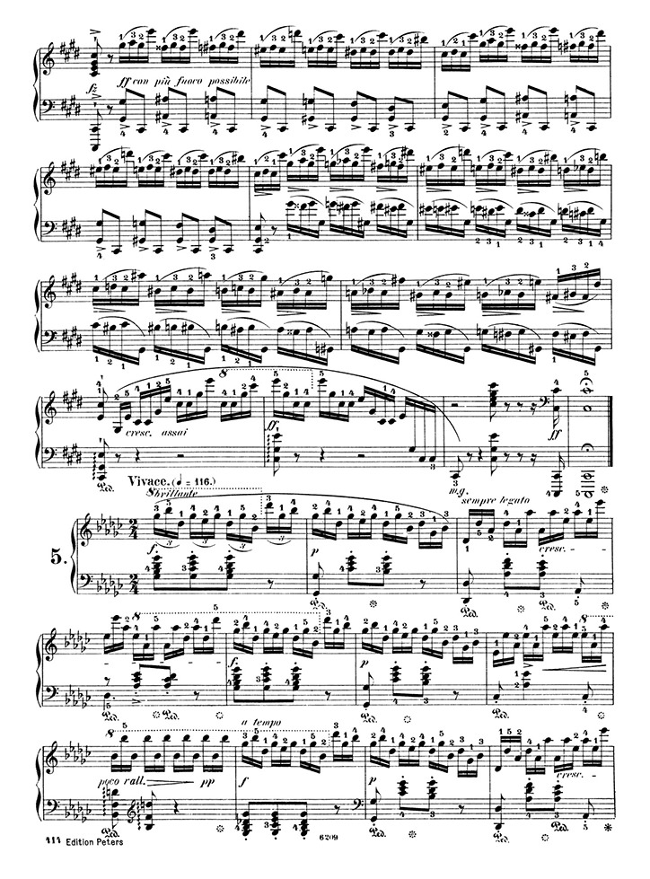 ショパン：12の練習曲 Op.10 第5番『黒鍵』 / ペータース サンプル
