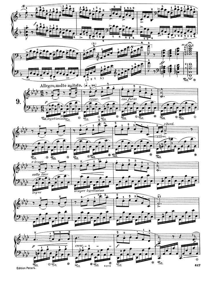 ショパン：12の練習曲 Op.10 第9番 / ペータース サンプル