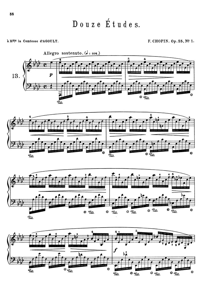 ショパン：12の練習曲 Op.25 第1番『エオリアン・ハープ』 / シャーマー サンプル