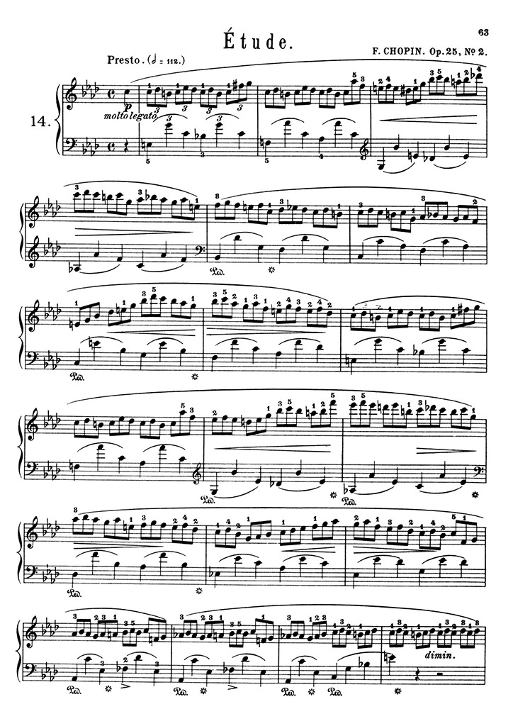 ショパン：12の練習曲 Op.25 第2番 / シャーマー サンプル