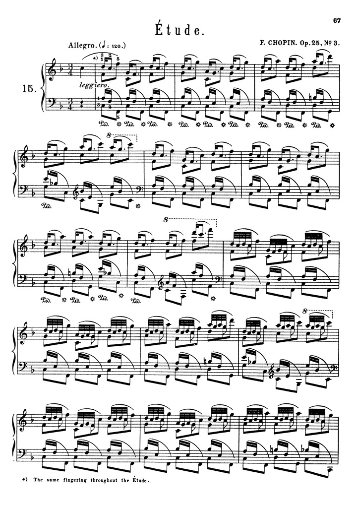 ショパン：12の練習曲 Op.25 第3番 / シャーマー サンプル