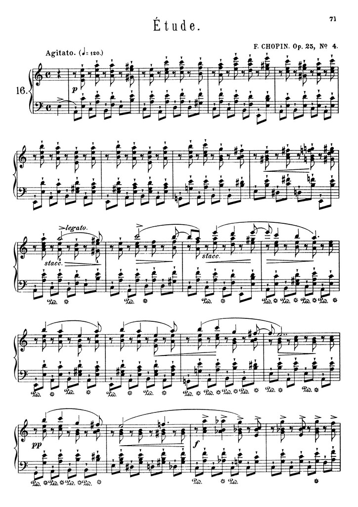 ショパン：12の練習曲 Op.25 第4番 / シャーマー サンプル