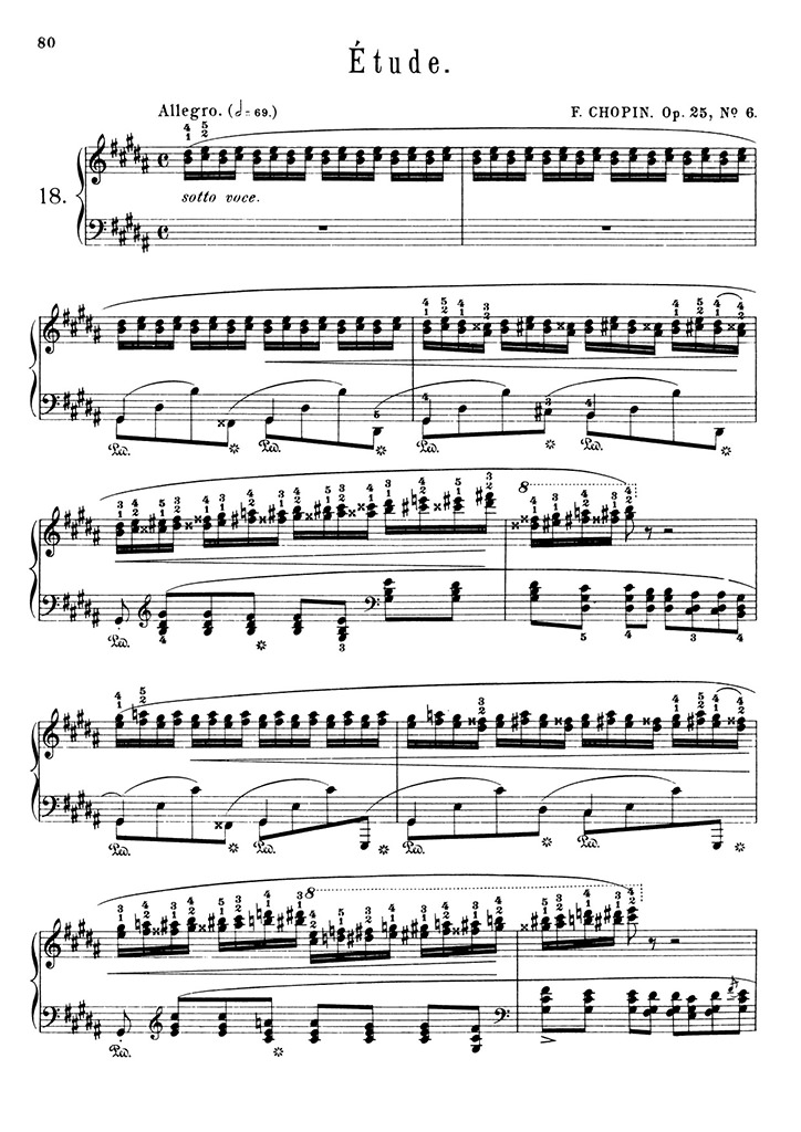 ショパン：12の練習曲 Op.25 第6番 / シャーマー サンプル