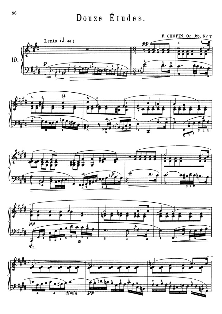 ショパン：12の練習曲 Op.25 第7番 / シャーマー サンプル