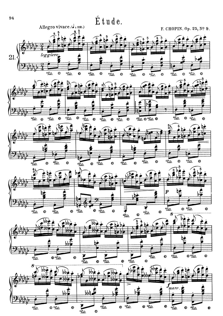 ショパン：12の練習曲 Op.25 第9番『蝶々』 / シャーマー サンプル