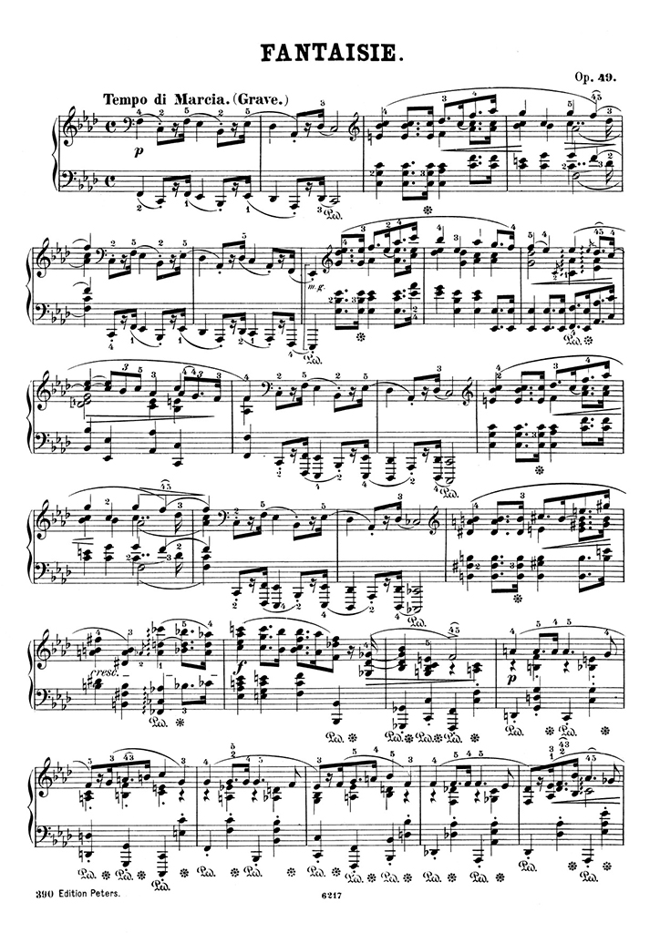 ショパン：幻想曲 ヘ短調 Op.49 / ペータース サンプル