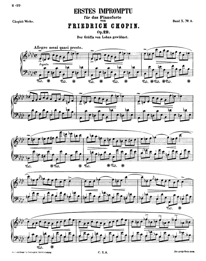 ショパン：即興曲第1番 Op.29 / ブライトコプフ・ウント・ヘルテル サンプル