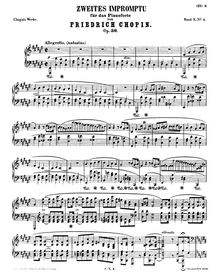 ショパン：即興曲第2番 Op.36 / ブライトコプフ・ウント・ヘルテル サンプル
