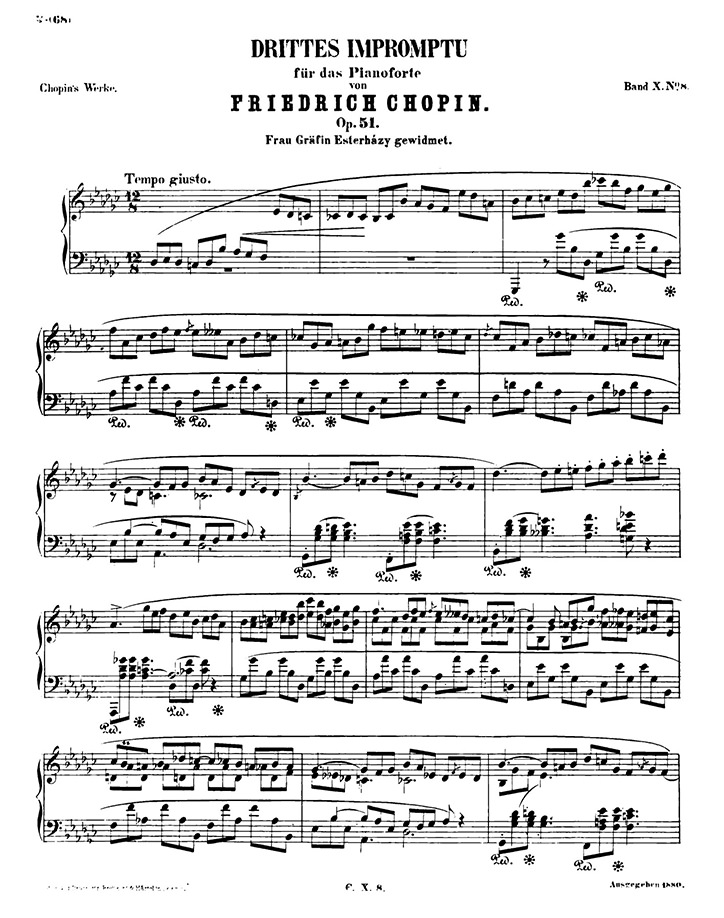 ショパン：即興曲第3番 Op.51 / ブライトコプフ・ウント・ヘルテル サンプル