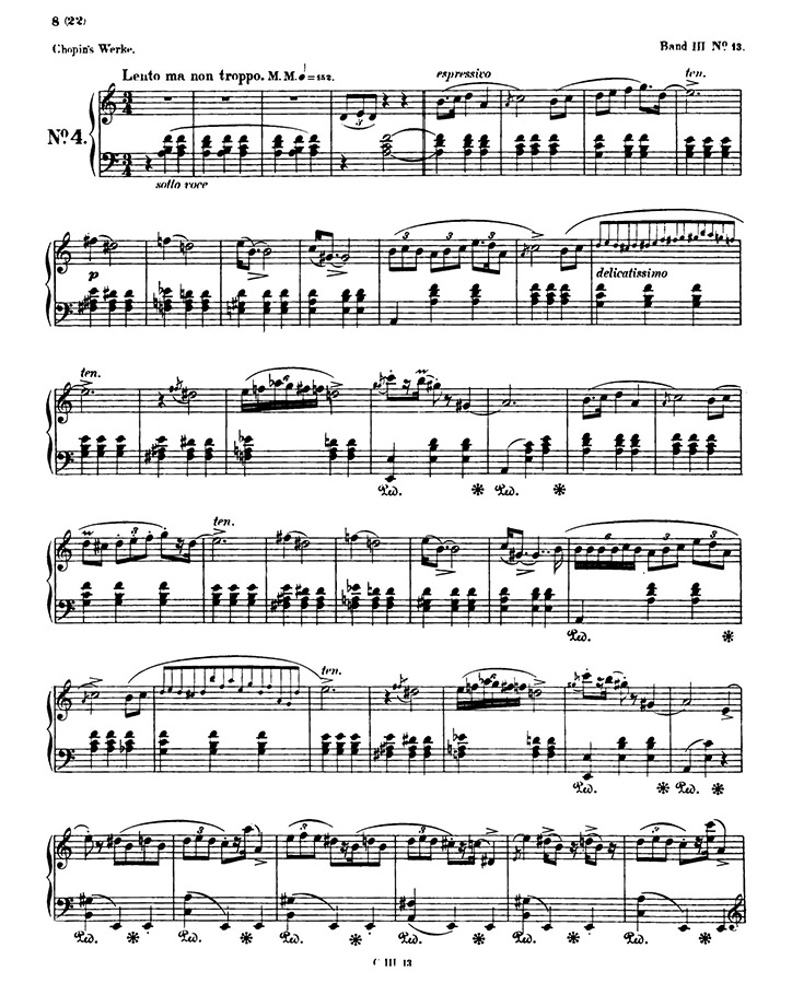 ショパン：マズルカ第13番 Op.17 No.4 / ブライトコプフ・ウント・ヘルテル サンプル