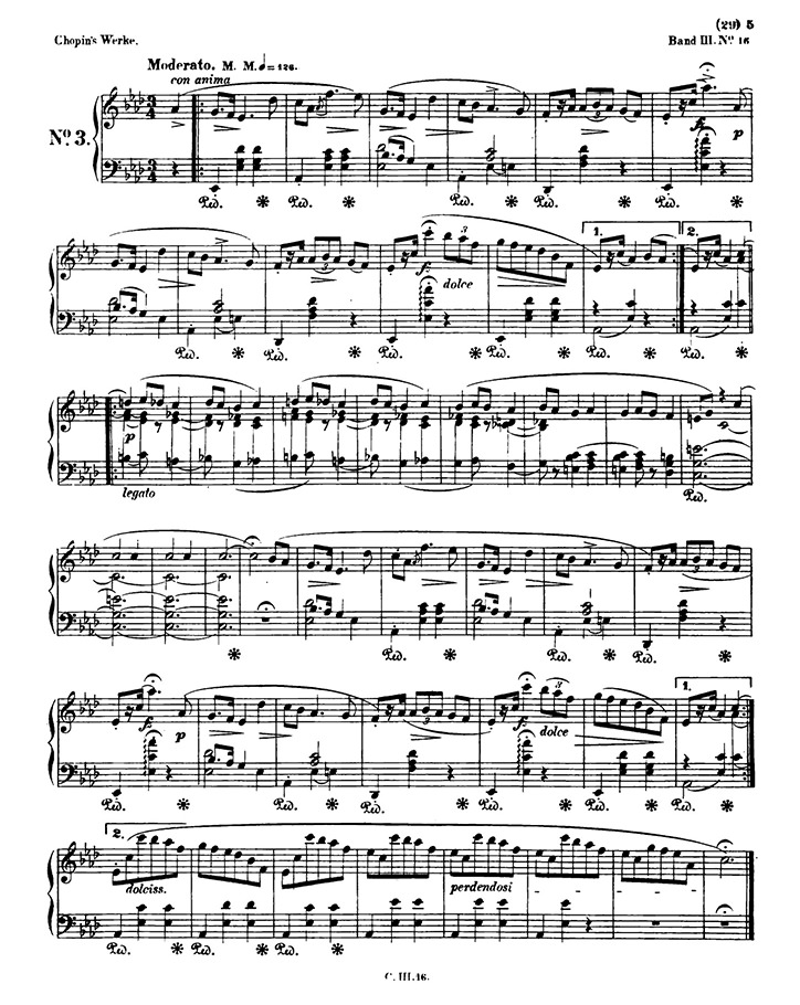ショパン：マズルカ第16番 Op.24 No.3 / ブライトコプフ・ウント・ヘルテル サンプル