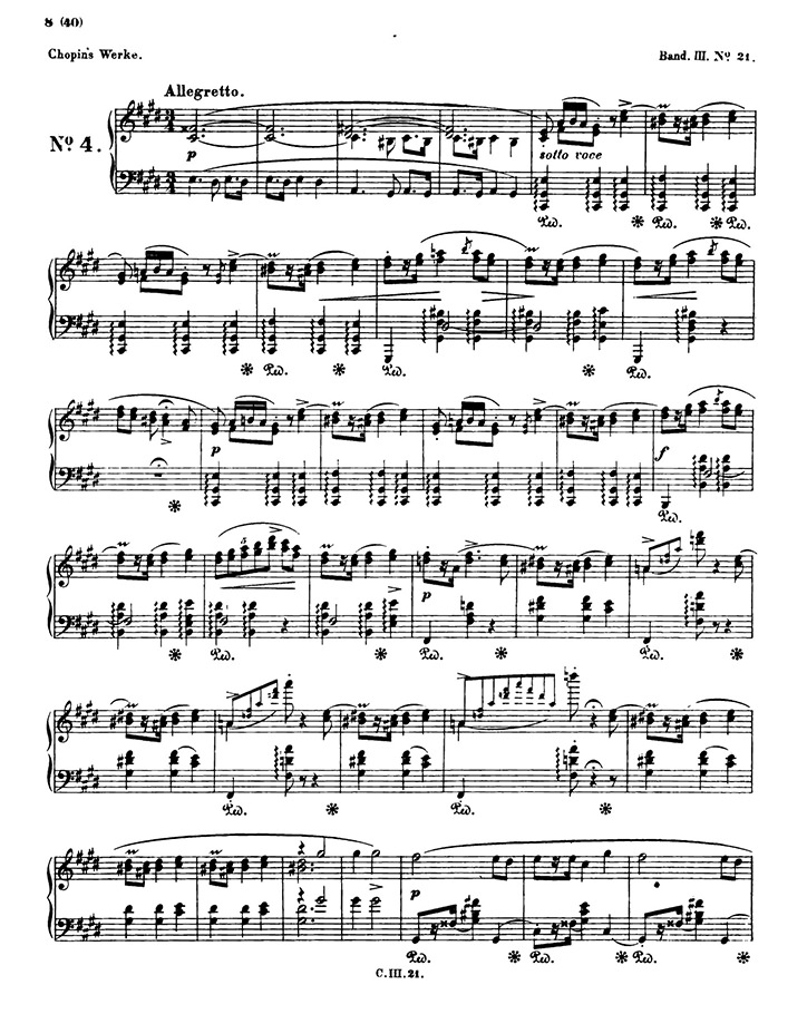 ショパン：マズルカ第21番 Op.30 No.4 / ブライトコプフ・ウント・ヘルテル サンプル