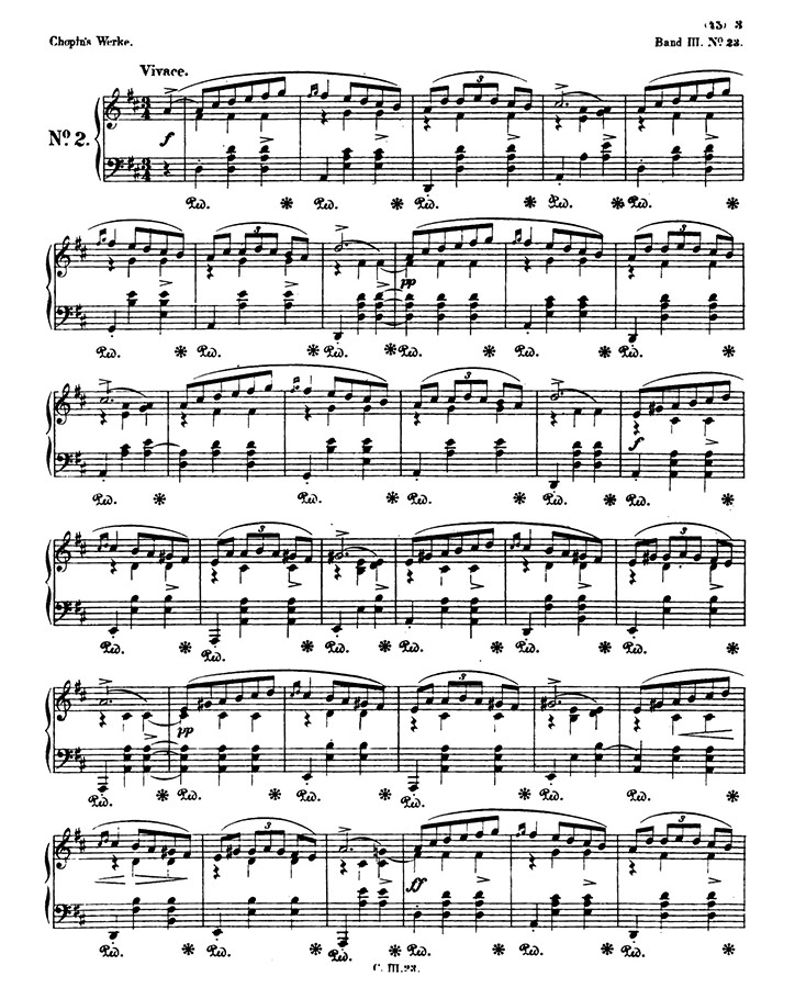 ショパン：マズルカ第23番 Op.33 No.2 / ブライトコプフ・ウント・ヘルテル サンプル