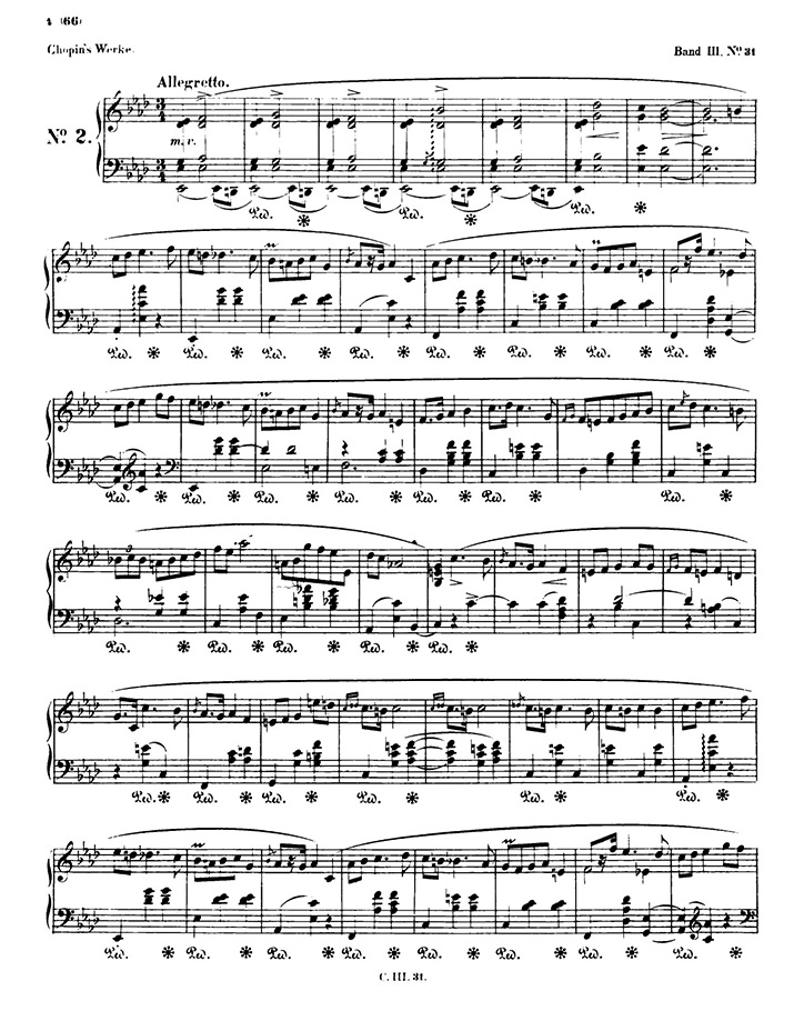 ショパン：マズルカ第31番 Op.50 No.2 / ブライトコプフ・ウント・ヘルテル サンプル