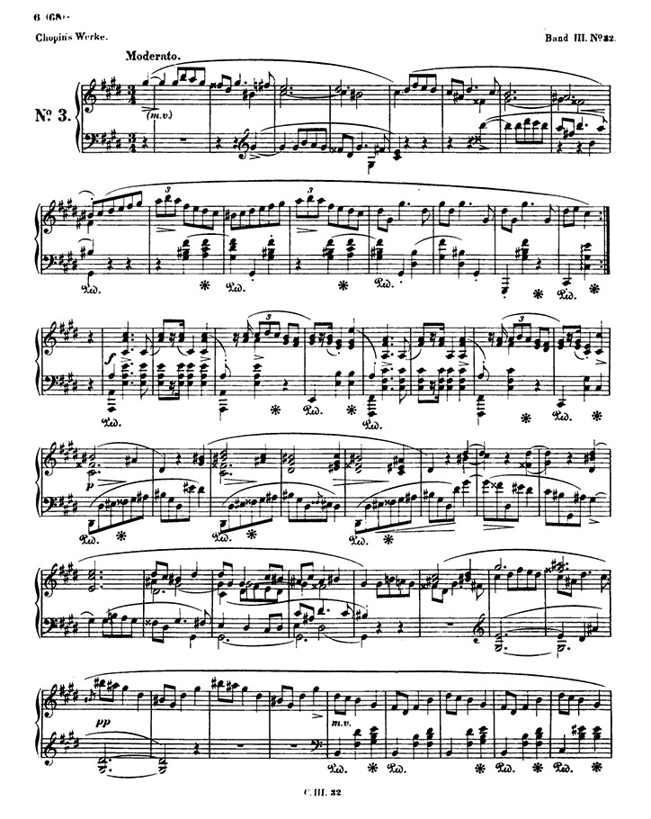 ショパン：マズルカ第32番 Op.50 No.3 / ブライトコプフ・ウント・ヘルテル サンプル