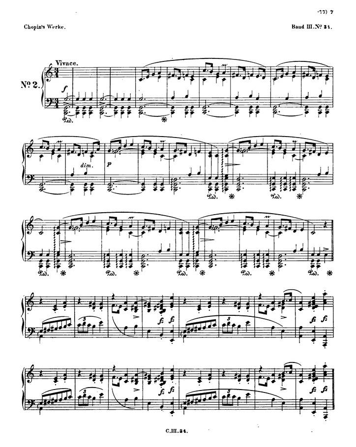 ショパン：マズルカ第34番 Op.56 No.2 / ブライトコプフ・ウント・ヘルテル サンプル