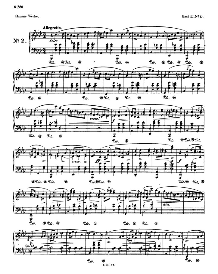 ショパン：マズルカ第37番 Op.59 No.2 / ブライトコプフ・ウント・ヘルテル サンプル