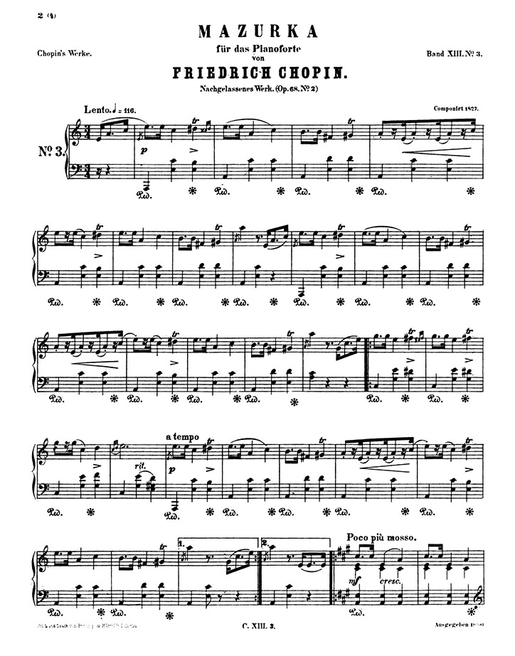 ショパン：マズルカ第47番 Op.68 No.2 / ブライトコプフ・ウント・ヘルテル サンプル