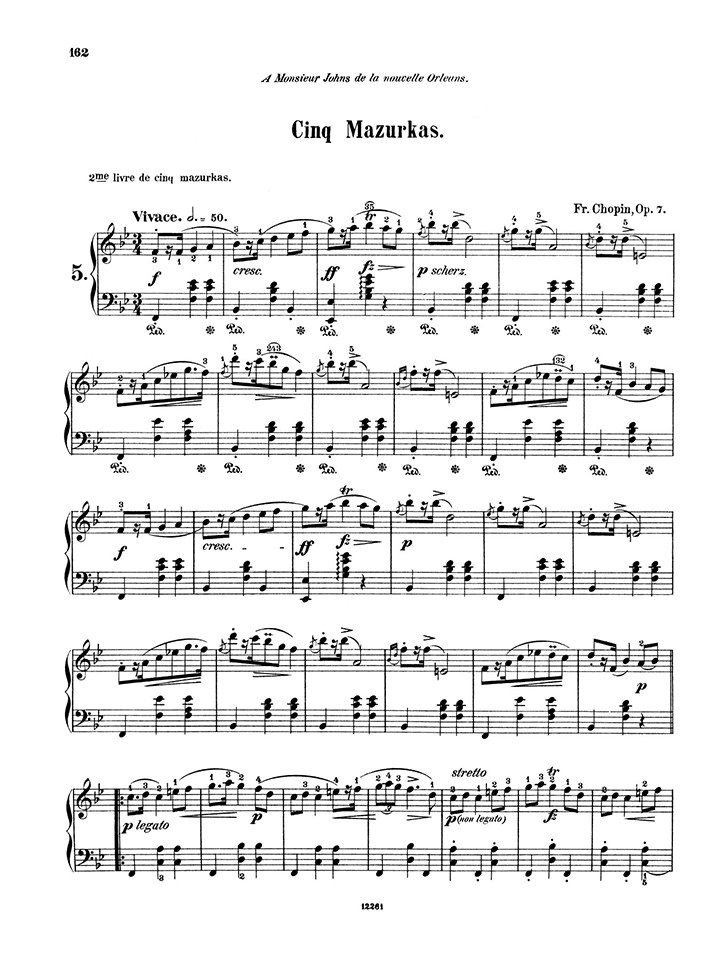 ショパン：マズルカ第5番 Op.7 No.1 / ボーテ・アンド・ボック サンプル