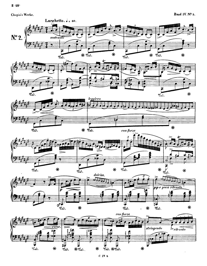 ショパン：夜想曲第5番 Op.15 No.2 / ブライトコプフ・ウント・ヘルテル サンプル