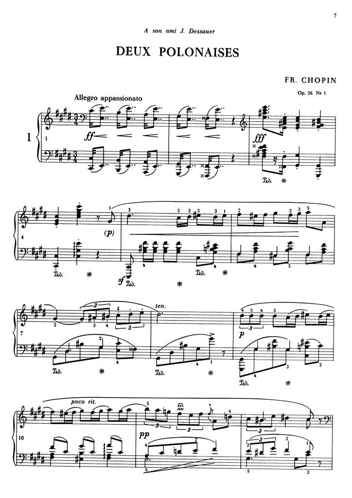 ショパン：ポロネーズ第1番 Op.26 No.1 / パデレフスキ サンプル
