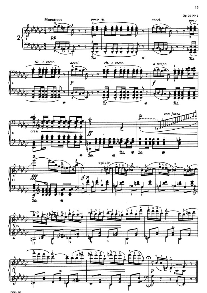 ショパン：ポロネーズ第2番 Op.26 No.2 / パデレフスキ サンプル
