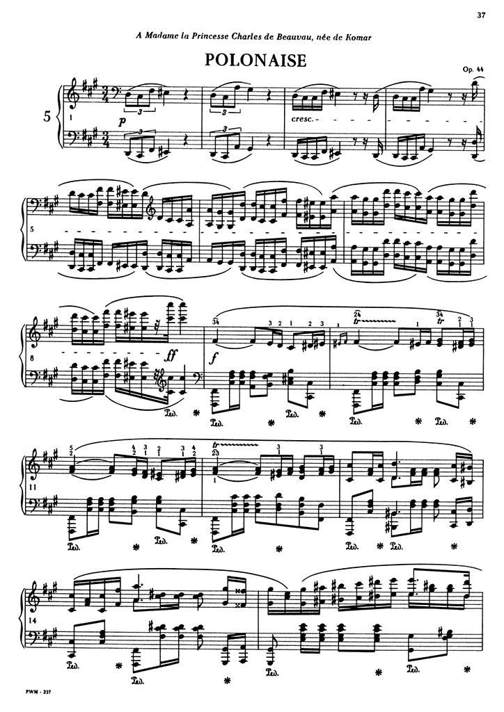 ショパン：ポロネーズ第5番 Op.44 / パデレフスキ サンプル