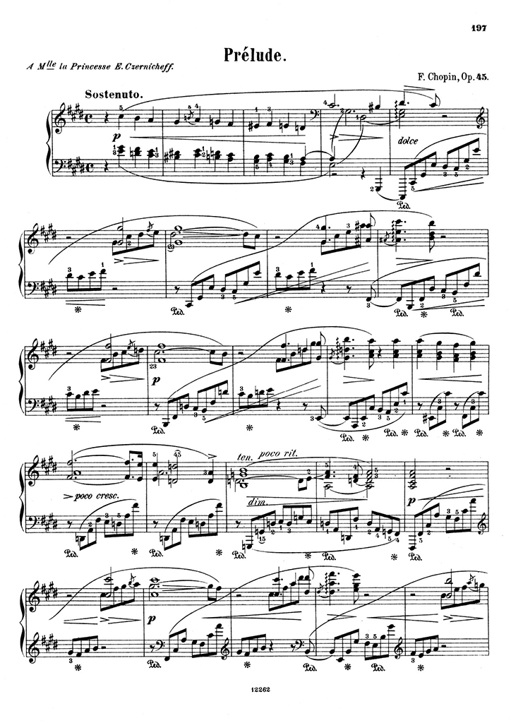 ショパン：前奏曲 嬰ハ短調 Op.45 / ボーテ・アンド・ボック サンプル