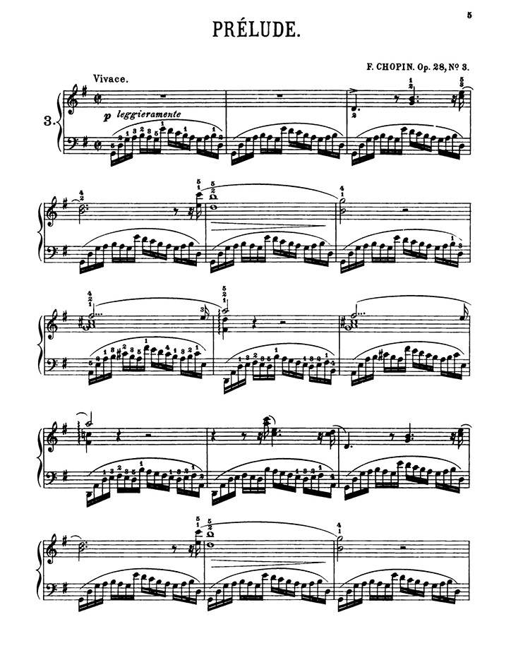 ショパン：24の前奏曲 Op.28 第3番 / シャーマー サンプル