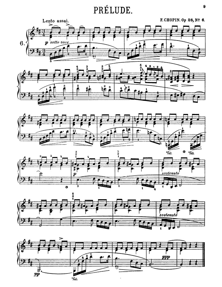 ショパン：24の前奏曲 Op.28 第6番 / シャーマー サンプル