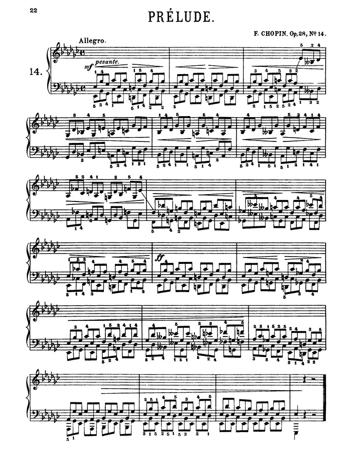 ショパン：24の前奏曲 Op.28 第14番 / シャーマー サンプル