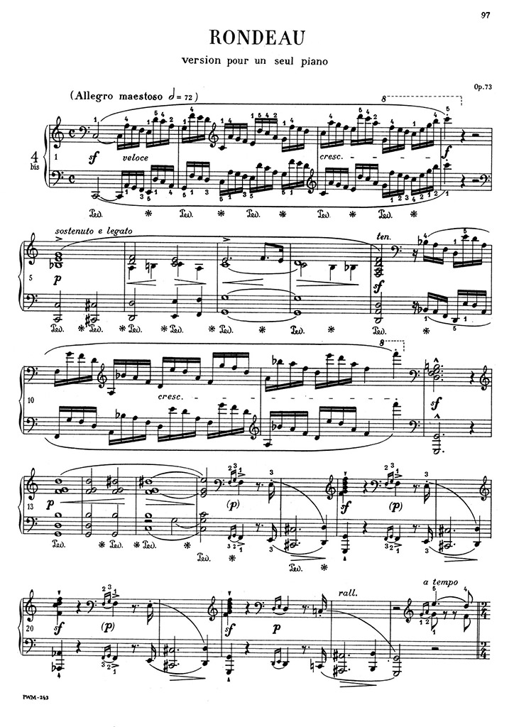 ショパン：ロンド ハ長調 Op.73 / パデレフスキ サンプル