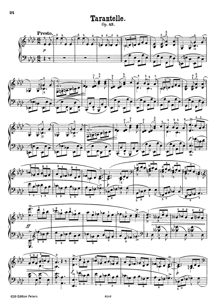 ショパン：タランテラ Op.43 / ペータース サンプル