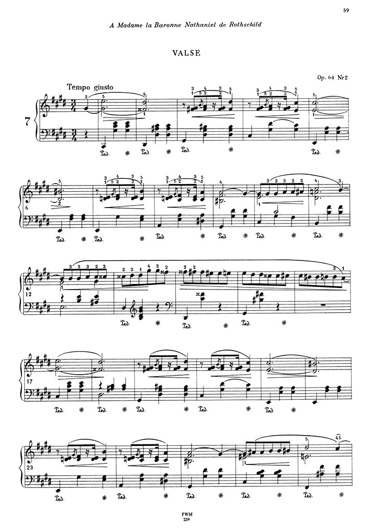 ショパン：ワルツ第7番 Op.64 No.2 / パデレフスキ サンプル